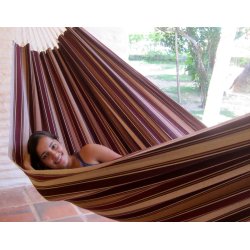 Formosa Mocca stribet strk stof hngekje