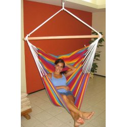 Regnbue farvet hngestol i 100% bomuldsstof